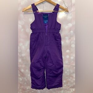 Falls Creek Kids Purple Snow Pants Zip Up Girls Toddler 3T